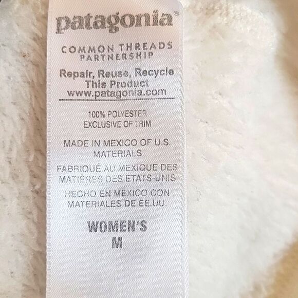 PATAGONIA POLARTEC White Pullover Size Medium - Picture 8 of 8